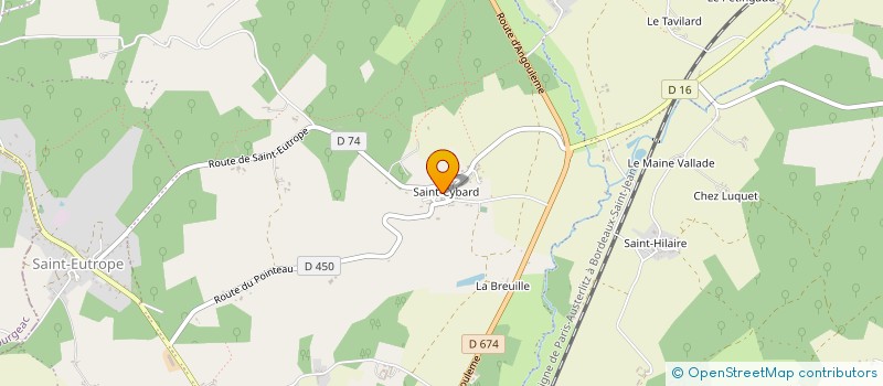 localisation de l'entreprise AMICALE DES CHASSEURS PROPRIETAIRES ET EXPLOITANTS DE MONTMOREAU SAINT CYBARD SAINT EUTROPE ET COMMUNES VOISINES  MONTMOREAU