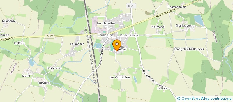 localisation de l'entreprise AMICALE DES CLASSES EN 0 à CHANEINS