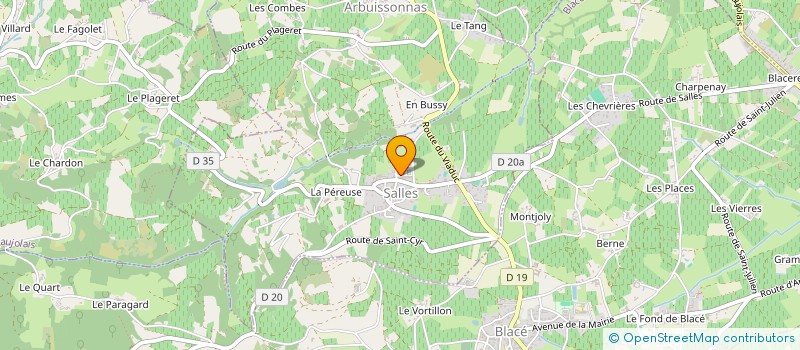 localisation de l'entreprise AMICALE DES CLASSES EN 0 DE SALLES ARBUISSONNAS  SALLES ARBUISSONNAS EN B