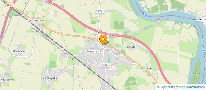 localisation de l'entreprise AMICALE DES CLASSES EN 1 DE QUINCIEUX  QUINCIEUX