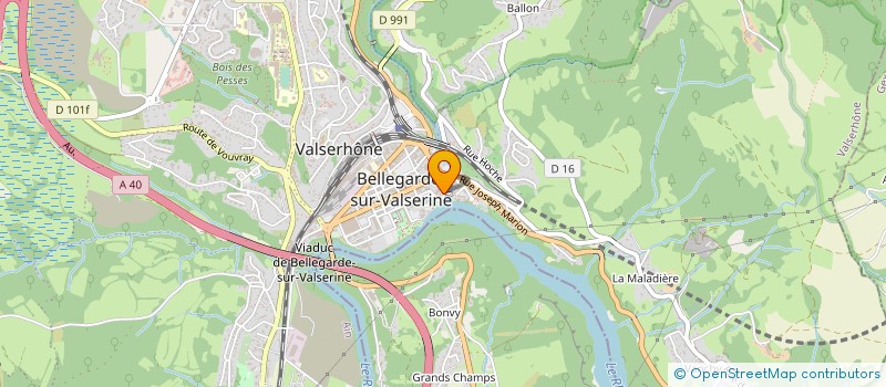 localisation de l'entreprise AMICALE DES CLASSES EN 1 DU BASSIN BELLEGARDIEN à VALSERHONE