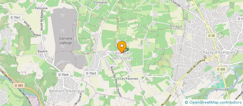 localisation de l'entreprise AMICALE DES CLASSES EN 1 ST JEAN BELMONT  SAINT-JEAN-DES-VIGNES