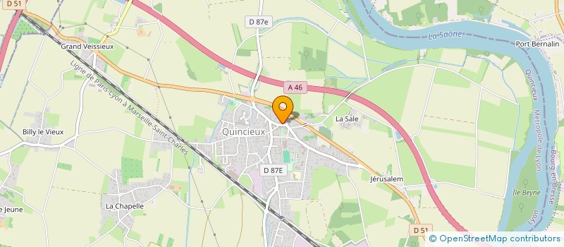 localisation de l'entreprise AMICALE DES CLASSES EN 2  QUINCIEUX