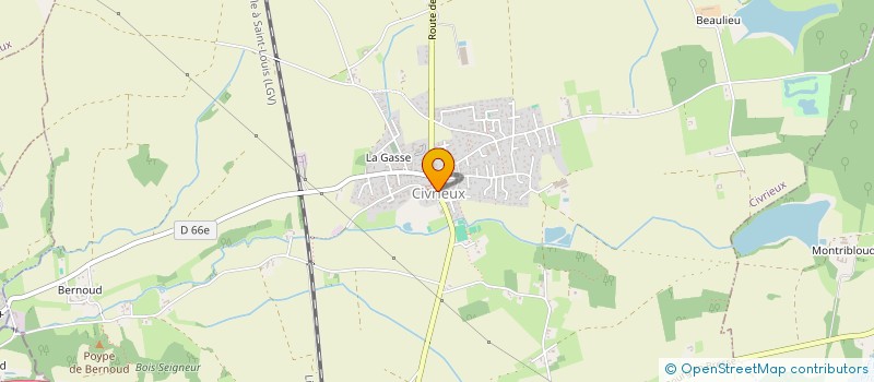 localisation de l'entreprise AMICALE DES CLASSES EN 2 DE CIVRIEUX  CIVRIEUX