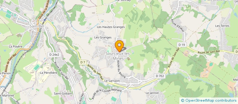 localisation de l'entreprise AMICALE DES CLASSES EN 2 DE SOURCIEUX LES MINES  SOURCIEUX-LES-MINES