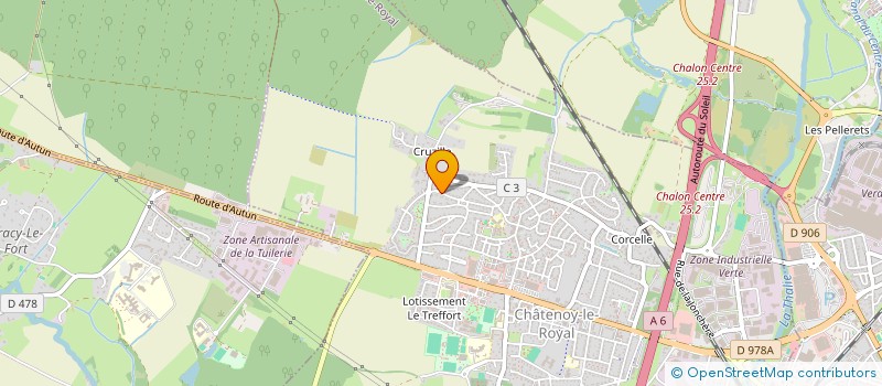 localisation de l'entreprise AMICALE DES CLASSES EN  3 DE LA REGION DE CHALON SUR SAONE  CHATENOY-LE-ROYAL