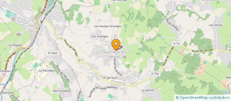 localisation de l'entreprise AMICALE DES CLASSES EN 5DE SOURCIEUX LES MINES  SOURCIEUX-LES-MINES