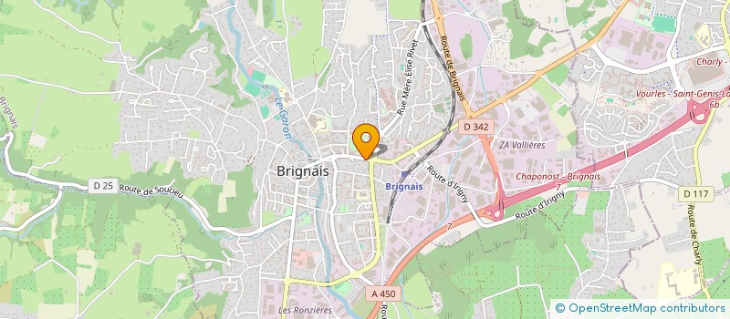 localisation de l'entreprise AMICALE DES CLASSES EN 6 DE BRIGNAIS  BRIGNAIS