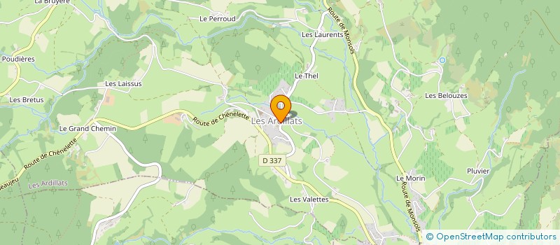 localisation de l'entreprise AMICALE DES CLASSES EN 6 DES ARDILLATS  LES ARDILLATS