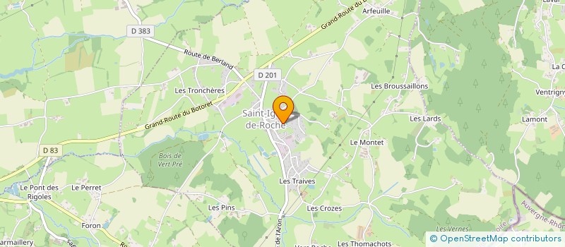 localisation de l'entreprise AMICALE DES CLASSES EN 8  SAINT-IGNY-DE-ROCHE