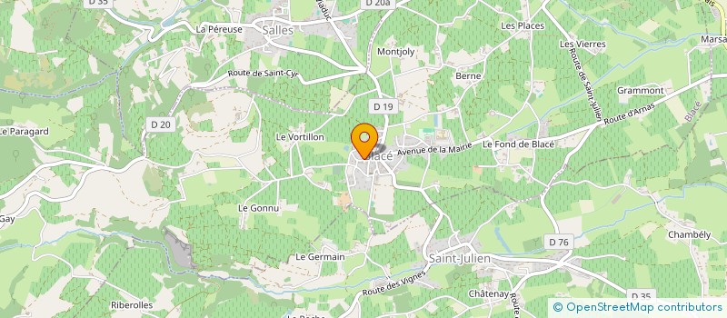 localisation de l'entreprise AMICALE DES CLASSES EN 8 DE BLACE  BLACE