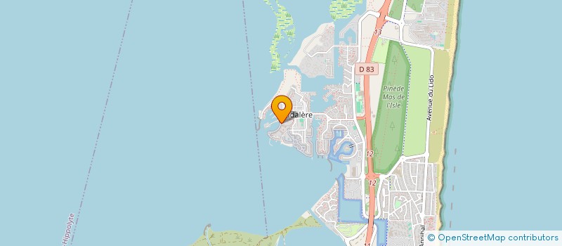 localisation de l'entreprise AMICALE DES COPROPRIETAIRES DE CAP COUDALERE (A3C)  LE BARCARES