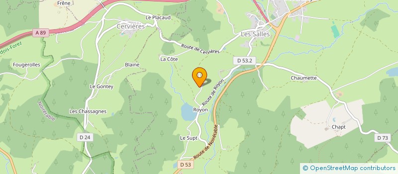 localisation de l'entreprise AMICALE DES COUREURS... LES SALLES TRAIL  LES SALLES