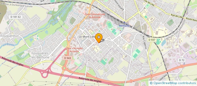 localisation de l'entreprise AMICALE DES DECORES DU TRAVAIL à BETHUNE