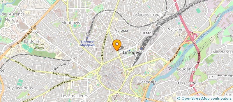 localisation de l'entreprise AMICALE DES DECORES TRAVAIL HTE VIENNE à LIMOGES