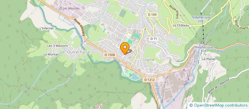 localisation de l'entreprise AMICALE DES DONNEURS DE SANG  UGINE