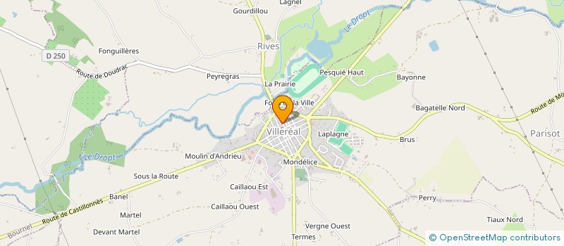 localisation de l'entreprise AMICALE DES DONNEURS DE SANG BENEVOLES  VILLEREAL