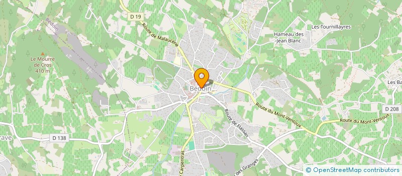 localisation de l'entreprise AMICALE DES DONNEURS DE SANG BENEVOLES DE BEDOIN  BEDOIN