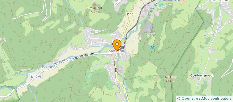 localisation de l'entreprise AMICALE DES DONNEURS DE SANG BENEVOLES DE BREITENBACH à BREITENBACH-HAUT-RHIN
