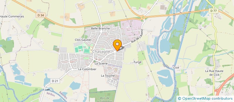localisation de l'entreprise AMICALE DES DONNEURS DE SANG BENEVOLES DE CHAVAGNE à CHAVAGNE