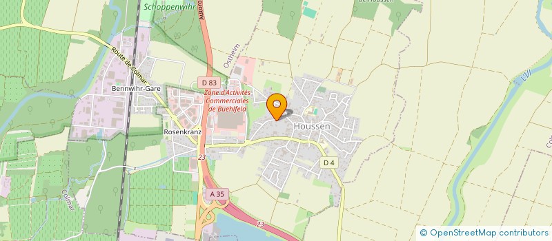 localisation de l'entreprise AMICALE DES DONNEURS DE SANG BENEVOLES DE HOUSSEN  HOUSSEN