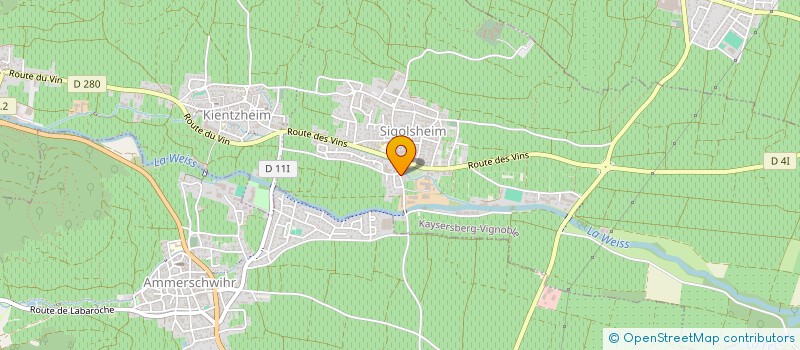 localisation de l'entreprise AMICALE DES DONNEURS DE SANG BENEVOLES DE KAYSERBERG-KIENTZHEIM  KAYSERSBERG VIGNOBLE