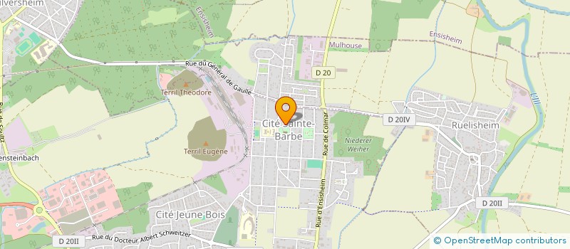 localisation de l'entreprise AMICALE DES DONNEURS DE SANG BENEVOLES DE LA CITE SAINTE-BARBE DE WITTENHEIM à WITTENHEIM