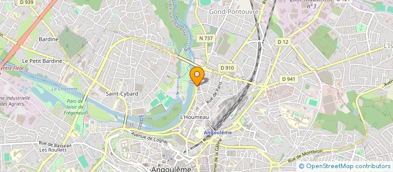 localisation de l'entreprise AMICALE DES DONNEURS DE SANG BENEVOLES DE LA COMMUNAUTE D'AGGLOMERATION DU GRAND ANGOULEME à ANGOULEME