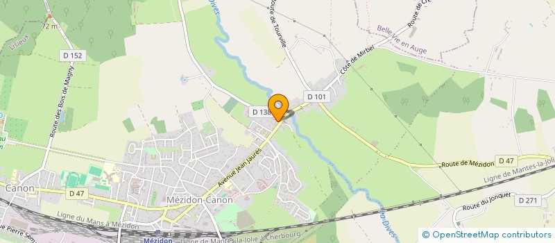 localisation de l'entreprise AMICALE DES DONNEURS DE SANG BENEVOLES DE LA VALLEE D'AUGE  MEZIDON VALLEE D'AUGE