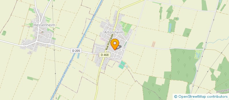 localisation de l'entreprise AMICALE DES DONNEURS DE SANG BENEVOLES DE MARCKOLSHEIM ET ENVIRONS  ARTOLSHEIM