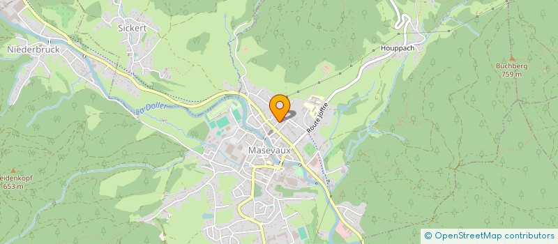 localisation de l'entreprise AMICALE DES DONNEURS DE SANG BENEVOLES DE MASEVAUX ET ENVIRONS à MASEVAUX-NIEDERBRUCK