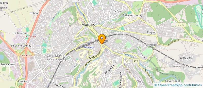 localisation de l'entreprise AMICALE DES DONNEURS DE SANG BENEVOLES DE MORLAIX ET DES ENVIRONS à MORLAIX
