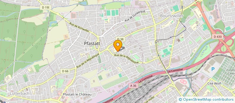 localisation de l'entreprise AMICALE DES DONNEURS DE SANG BENEVOLES DE PFASTATT  PFASTATT