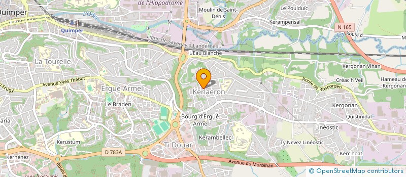 localisation de l'entreprise AMICALE DES DONNEURS DE SANG BENEVOLES DE QUIMPER ET DES ENVIRONS à QUIMPER