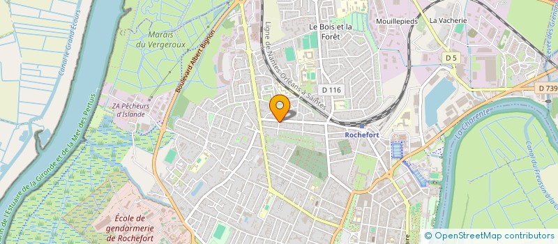 localisation de l'entreprise AMICALE DES DONNEURS DE SANG BENEVOLES DE ROCHEFORT  ROCHEFORT