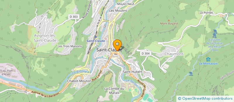 localisation de l'entreprise AMICALE DES DONNEURS DE SANG BENEVOLES DE SAINT-CLAUDE ET DU HAUT-JURA  SAINT-CLAUDE