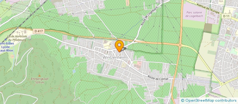 localisation de l'entreprise AMICALE DES DONNEURS DE SANG BENEVOLES DE WINTZENHEIM  WINTZENHEIM