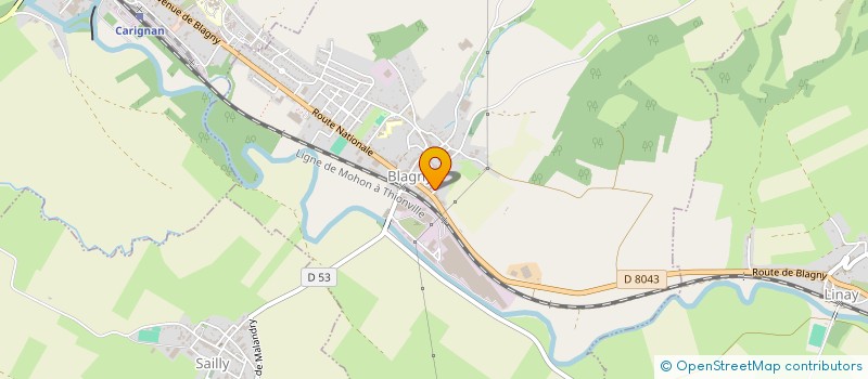 localisation de l'entreprise AMICALE DES DONNEURS DE SANG BENEVOLES DU CANTON DE CARIGNAN  BLAGNY