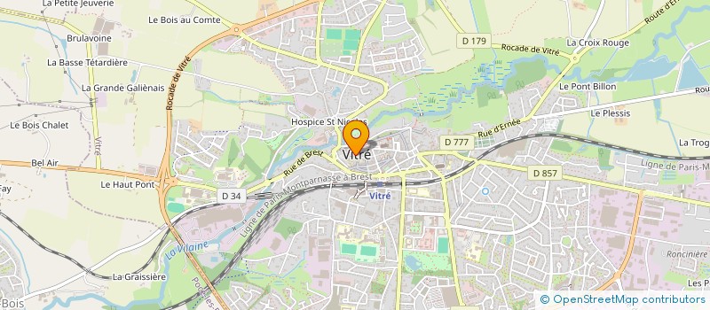 localisation de l'entreprise AMICALE DES DONNEURS DE SANG BENEVOLES DU PAYS DE VITRE  VITRE