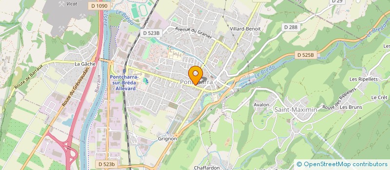 localisation de l'entreprise AMICALE DES DONNEURS DE SANG BENEVOLES - PONTCHARRA  PONTCHARRA