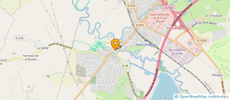 localisation de l'entreprise AMICALE DES DONNEURS DE SANG PT L'EVEQUE  PONT L'EVEQUE