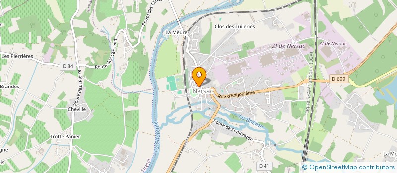 localisation de l'entreprise AMICALE DES DONNEURS DE SANG VOLONTAIRES ET BENEVOLES DE NERSAC à NERSAC