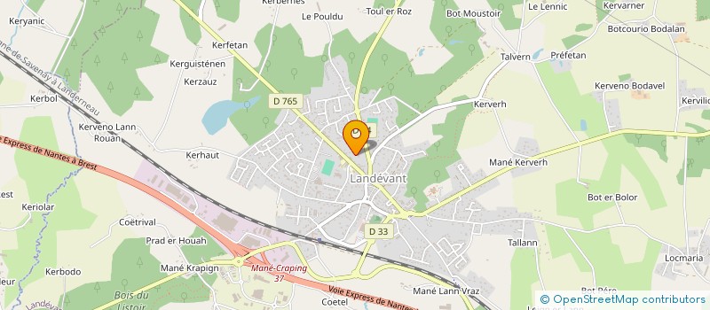 localisation de l'entreprise AMICALE DES DONNEURS SZ SANG BENEVOLES DE LANDEVANT ET SES ENVIRONS  LANDEVANT