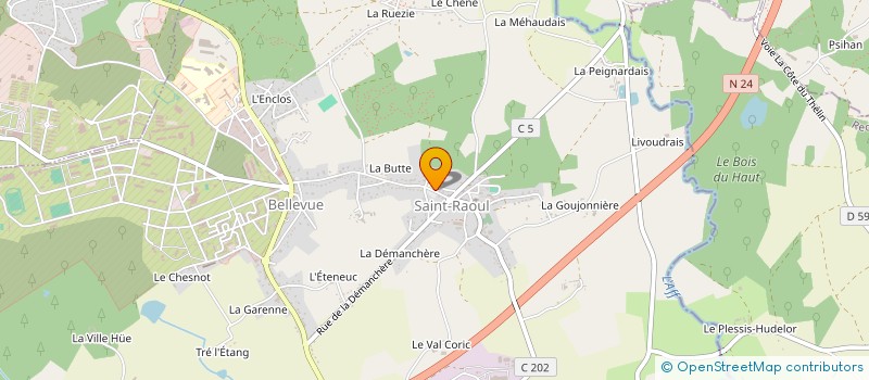 localisation de l'entreprise AMICALE DES ECOL'HIER DE STE THERESE - ST RAOUL  GUER