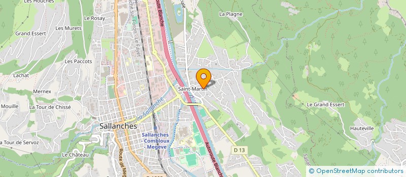 localisation de l'entreprise AMICALE DES ECOLES DE ST MARTIN SUR ARVE  SALLANCHES