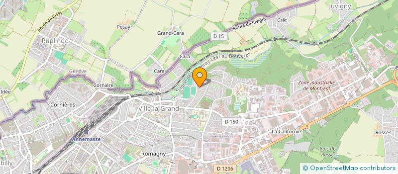 localisation de l'entreprise AMICALE DES EDUCATEURS DE FOOTBALL DE LA HAUTE-SAVOIE ET DU PAYS DE GEX  VILLE-LA-GRAND