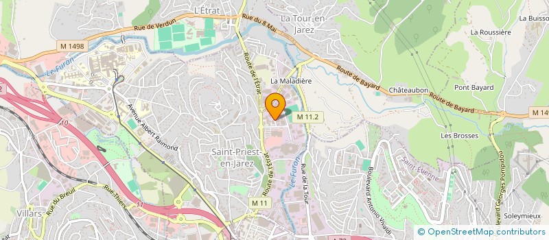 localisation de l'entreprise AMICALE DES EDUCATEURS DE FOOTBALL DE LA LOIRE  SAINT-PRIEST-EN-JAREZ