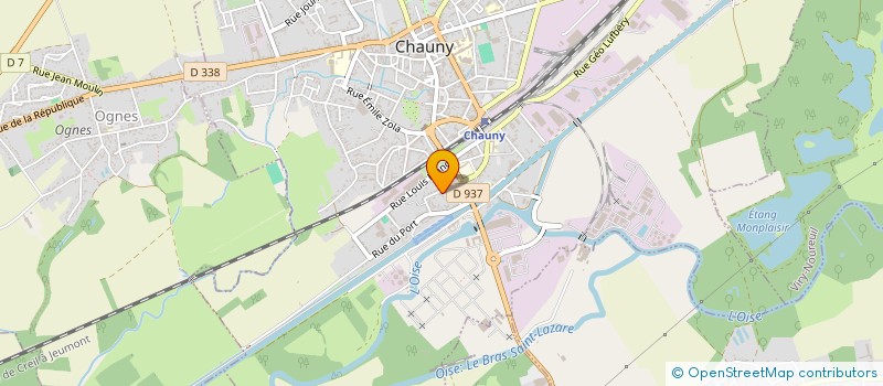 localisation de l'entreprise AMICALE DES EDUCATEURS DE FOOTBALL DU DEPARTEMENT DE L AISNE  CHAUNY