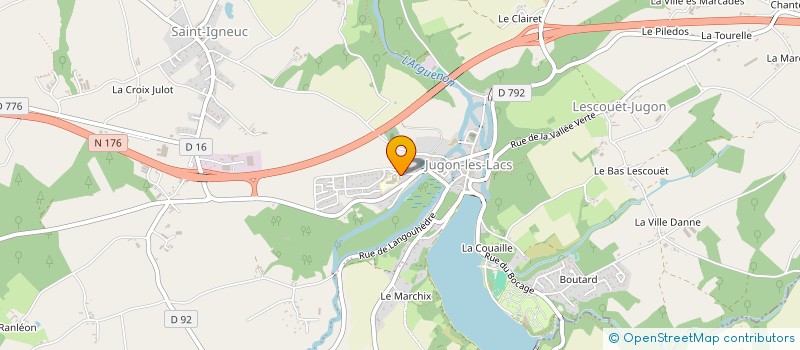 localisation de l'entreprise AMICALE DES ELEVES,  ANCIENS ELEVES, PARENTS ET AMIS DES ECOLES DE JUGON ET DE DOLO  JUGON-LES-LACS