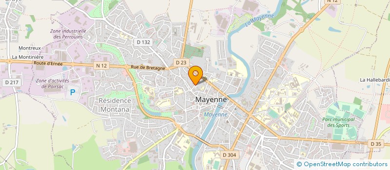 localisation de l'entreprise AMICALE DES EMPLOYES COMMUNAUX à MAYENNE